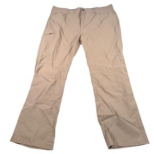 Orvis Tech Pants Mens 40x30 Tan Khaki Two-Way Stretch Water Repellent Hiking